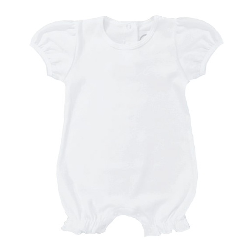 Blank Girl's Short Sleeved Ruffle Romper