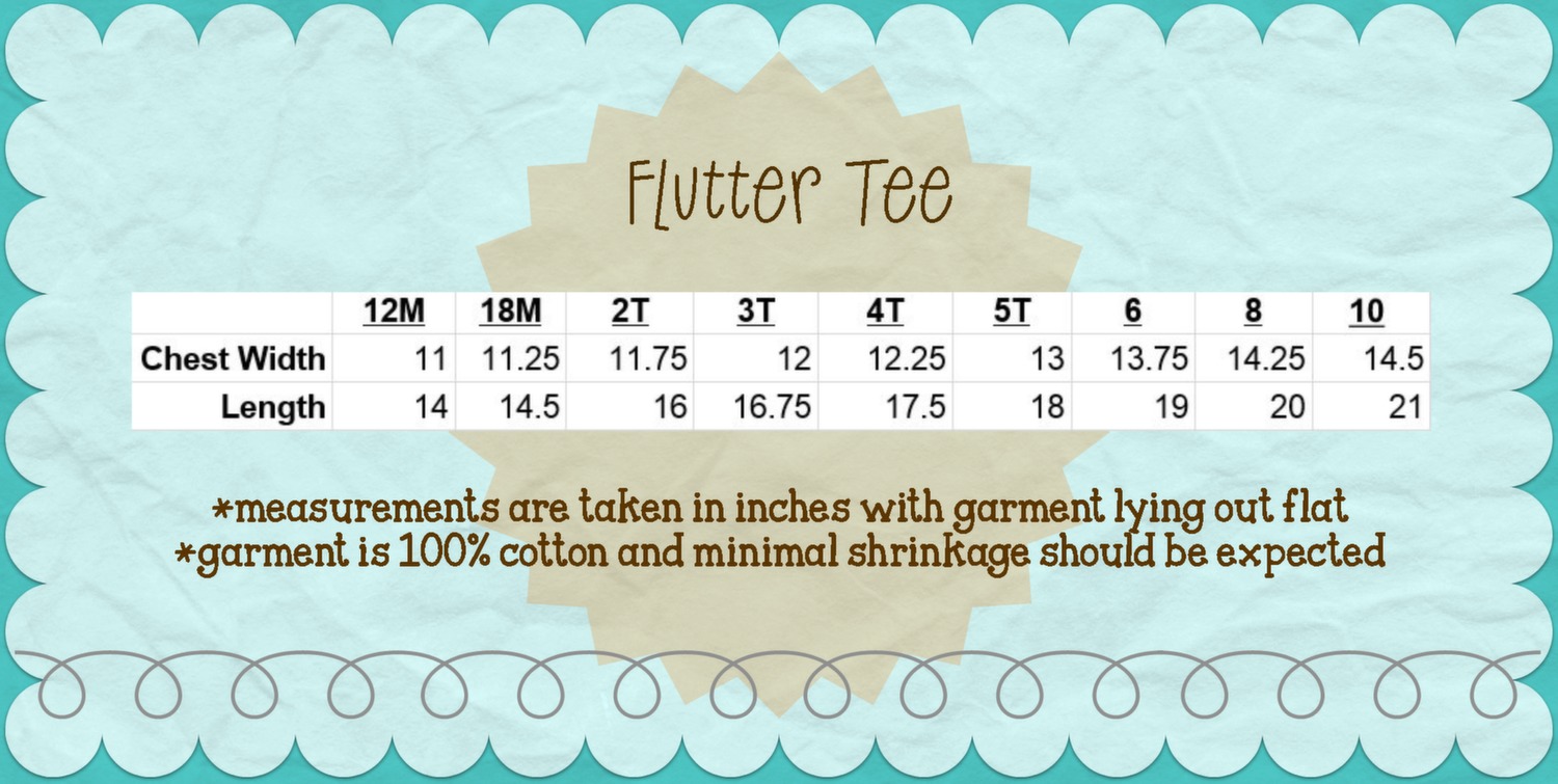 Blank Girl\'s Flutter Sleeve Tee Shirt