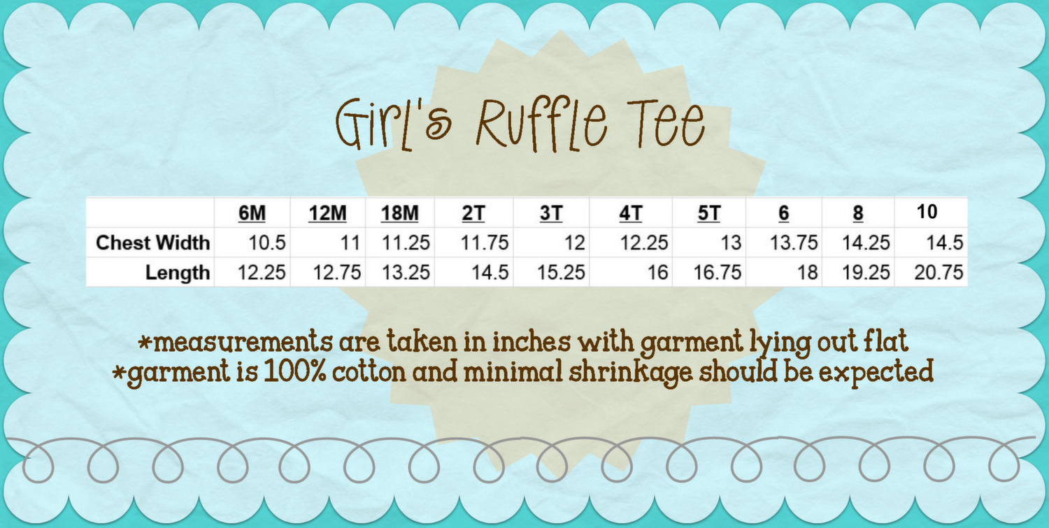 IMPERFECT Blank Girl\'s Long Sleeve Ruffle Tee Shirt