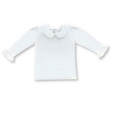 Blank Girl's Long Sleeve Peter Pan Collar Tee
