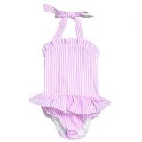 Blank Seersucker One Piece Swimsuit