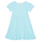 Blank Short Sleeve Empire Waist Ruffle Dress