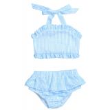 Blank Seersucker Ruffle Bikini