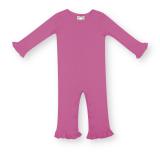 Blank Girl's Long Sleeved Ruffle Romper