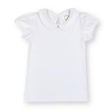 Blank Girl's Short Sleeve Peter Pan Collar Tee