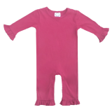 IMPERFECT Blank Girl's Long Sleeved Ruffle Romper