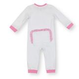 Blank Infant Girl's Drop Flap Gingham Ruffle Trim Unionsuit Playsuit