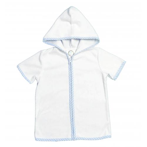 Blank Boy's Terry Cloth Swim Cover Shirt