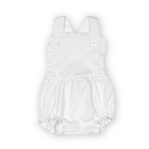 Blank Girl's Ruffled Vintage Style Sunsuit